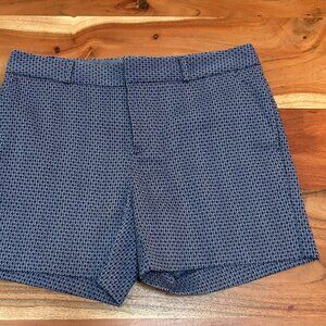 Banana Republic Short Womens 4 Tailored Blue Diamond Flat Front Pockets